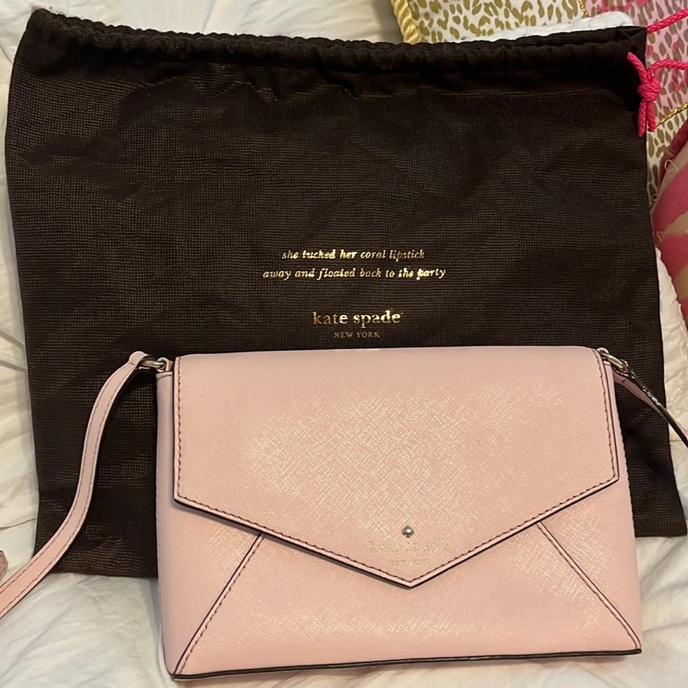 Kate Spade crossbody purse, light pink
